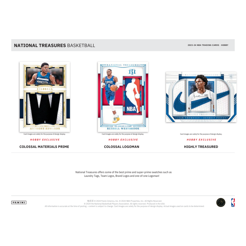 2023/24 Panini National Treasures Basketball Hobby Box
